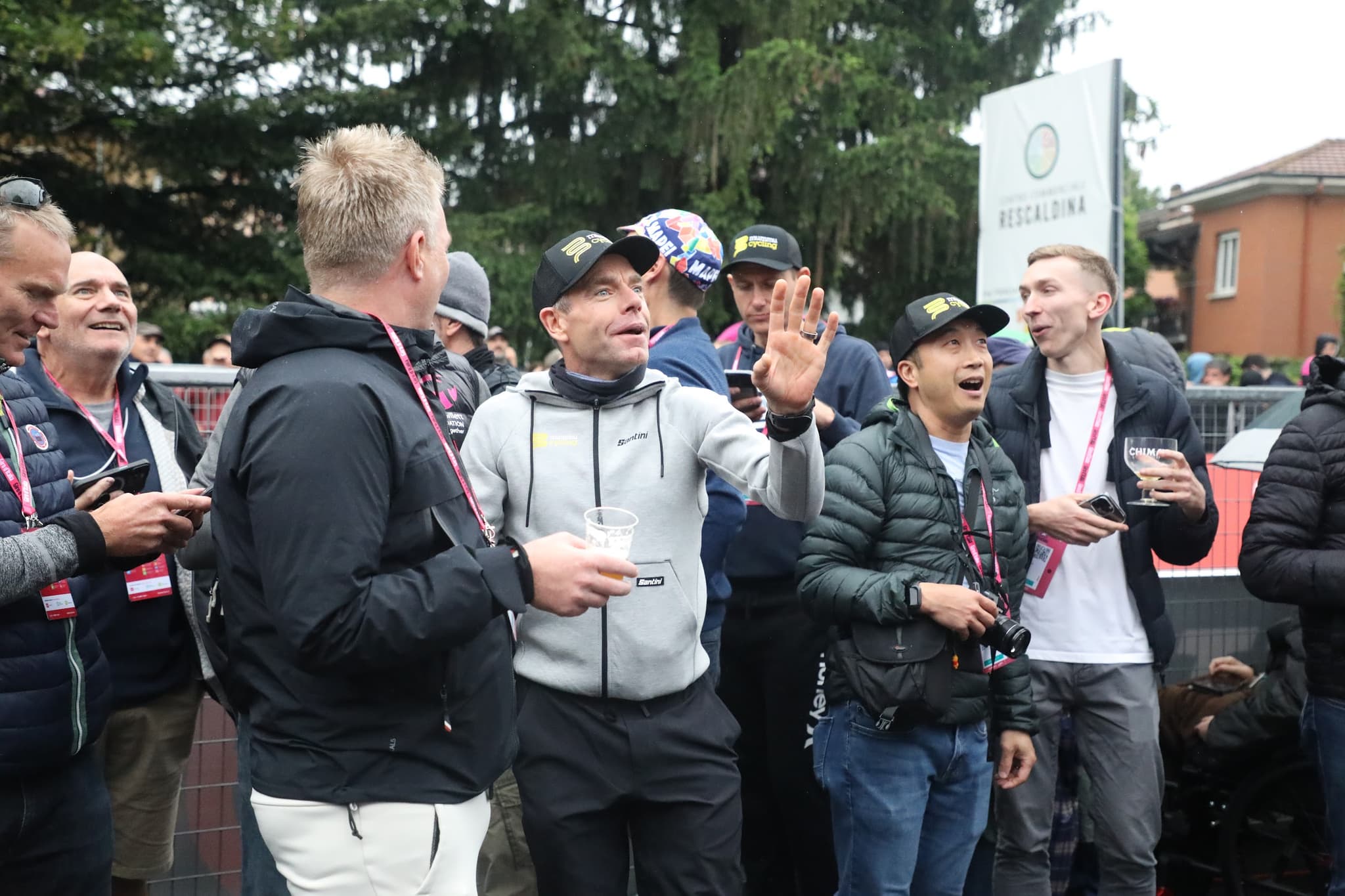 Cadel Evans with fans