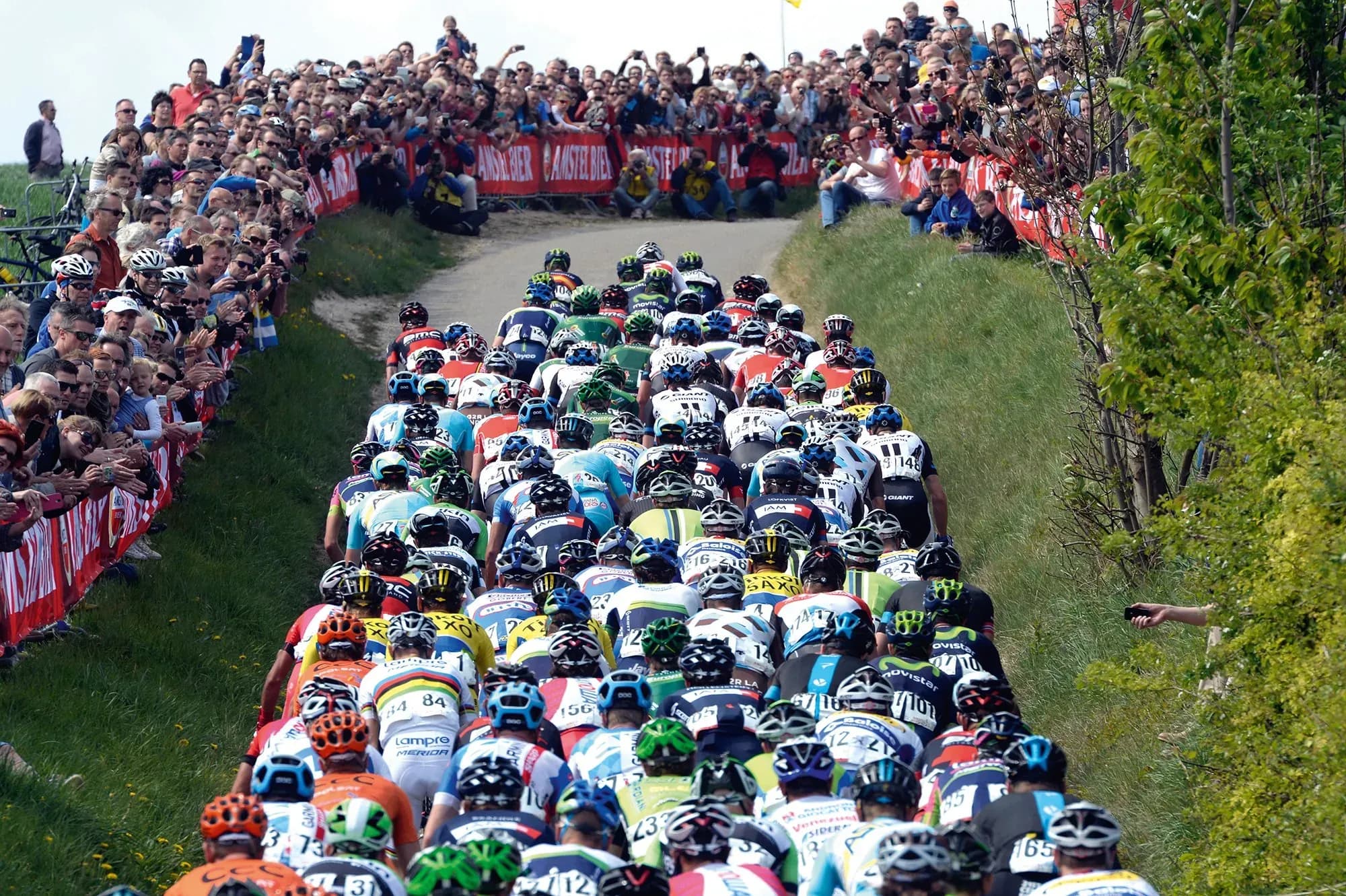 Peloton climbs at Amstel Gold Race 2009, Graham Watson photo