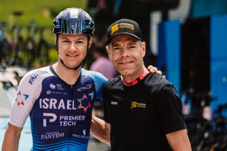 Chris Froome of Israel-Premier Tech with Mummu Cycling staff